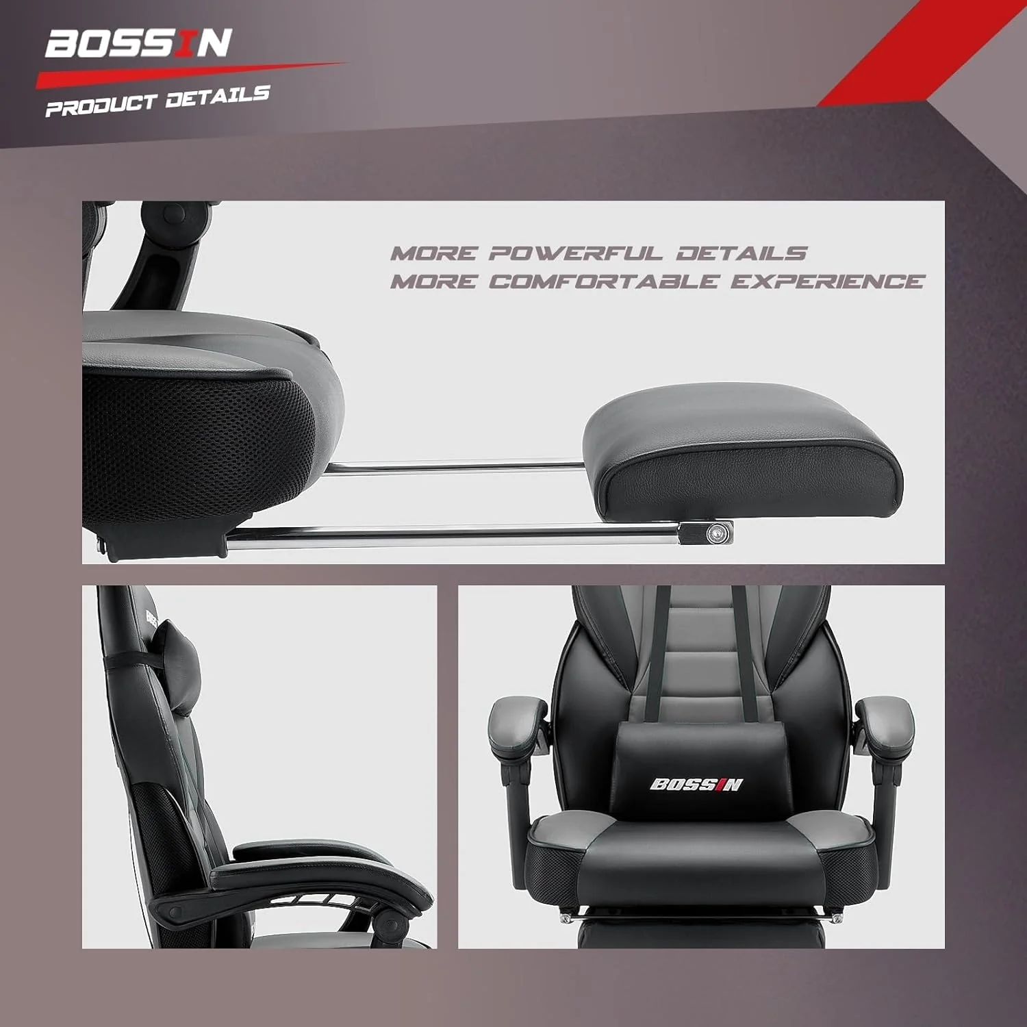 Racing Style Gaming Chair, 300 lbs Big and Tall High Back Computer Chair - Image 53