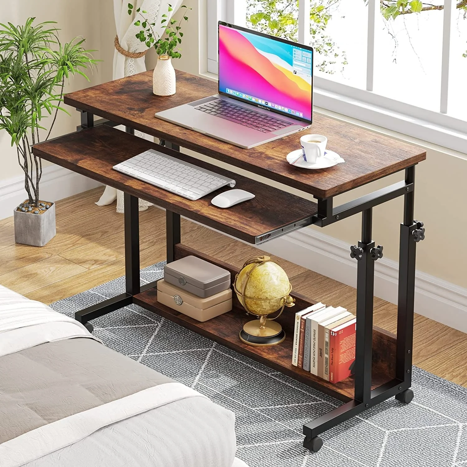 Height Adjustable Laptop Desk, Portable Sofa and Bed Table for Work and Study - Image 11