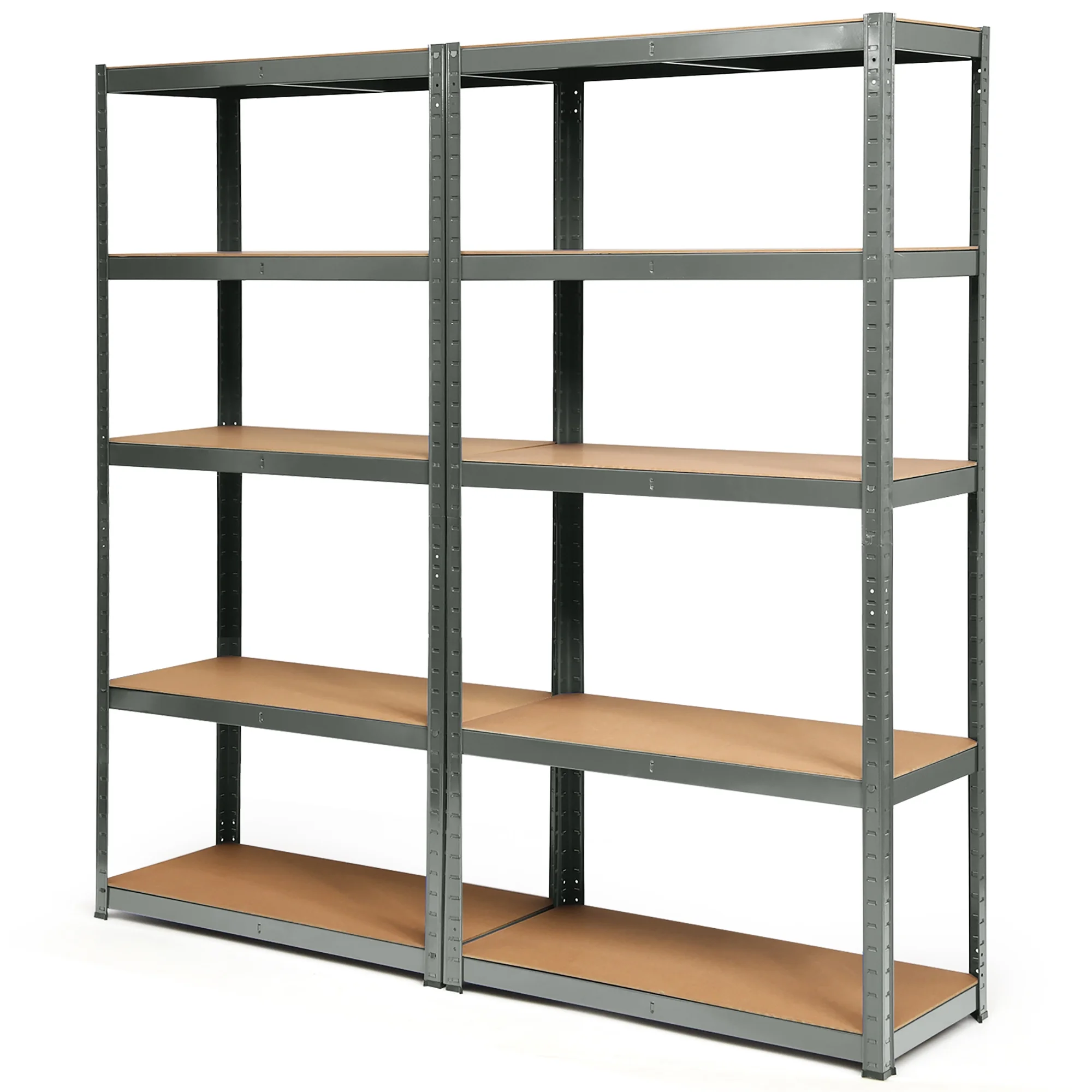 Costway 2PCS 72'' Heavy Duty Storage Shelf Steel Metal Garage Rack 5 Level Adjustable Blue - Image 23