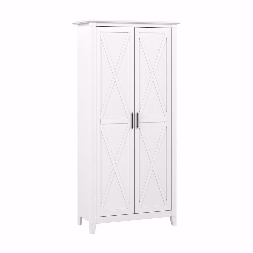 Key West Tall Storage Cabinet with Doors in Bing Cherry - Engineered Wood - Image 3