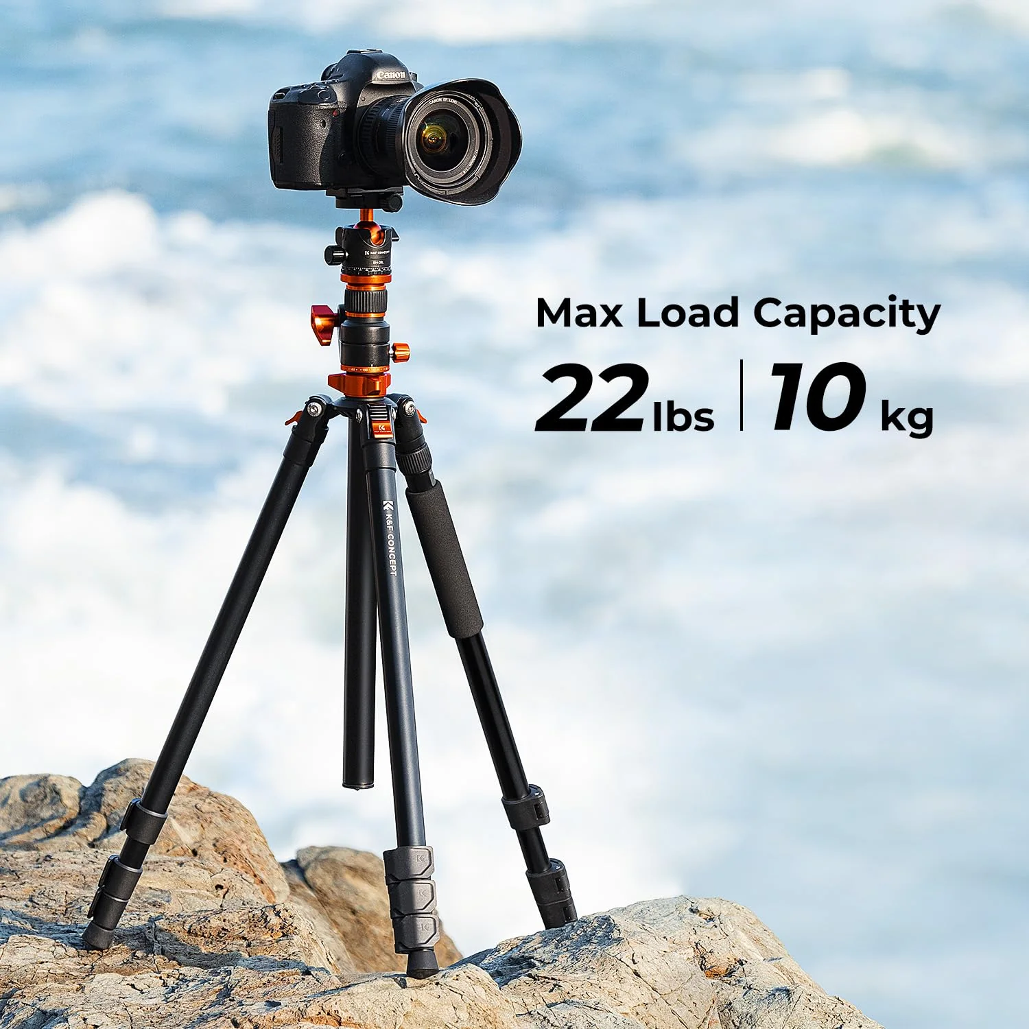 90 Inch Ultra High Camera Tripod with Metal Ball Head, Extra Tall Heavy Duty Photography Tripod Stand - Image 4