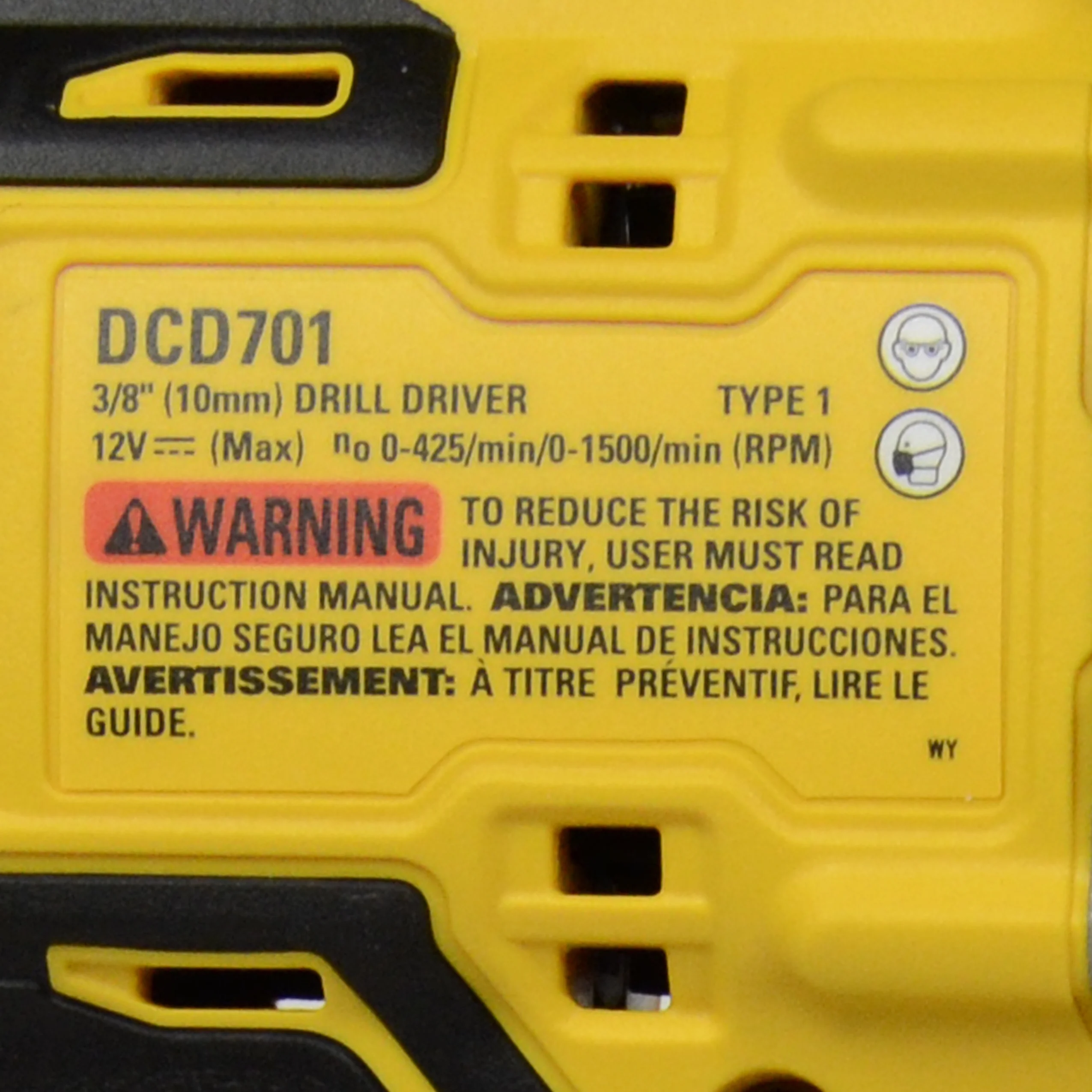 DEWALT DCD701 12 v, MAX 250 UWO Cordless 3/8 in Drill Driver, 0-1500 RPM - Image 4