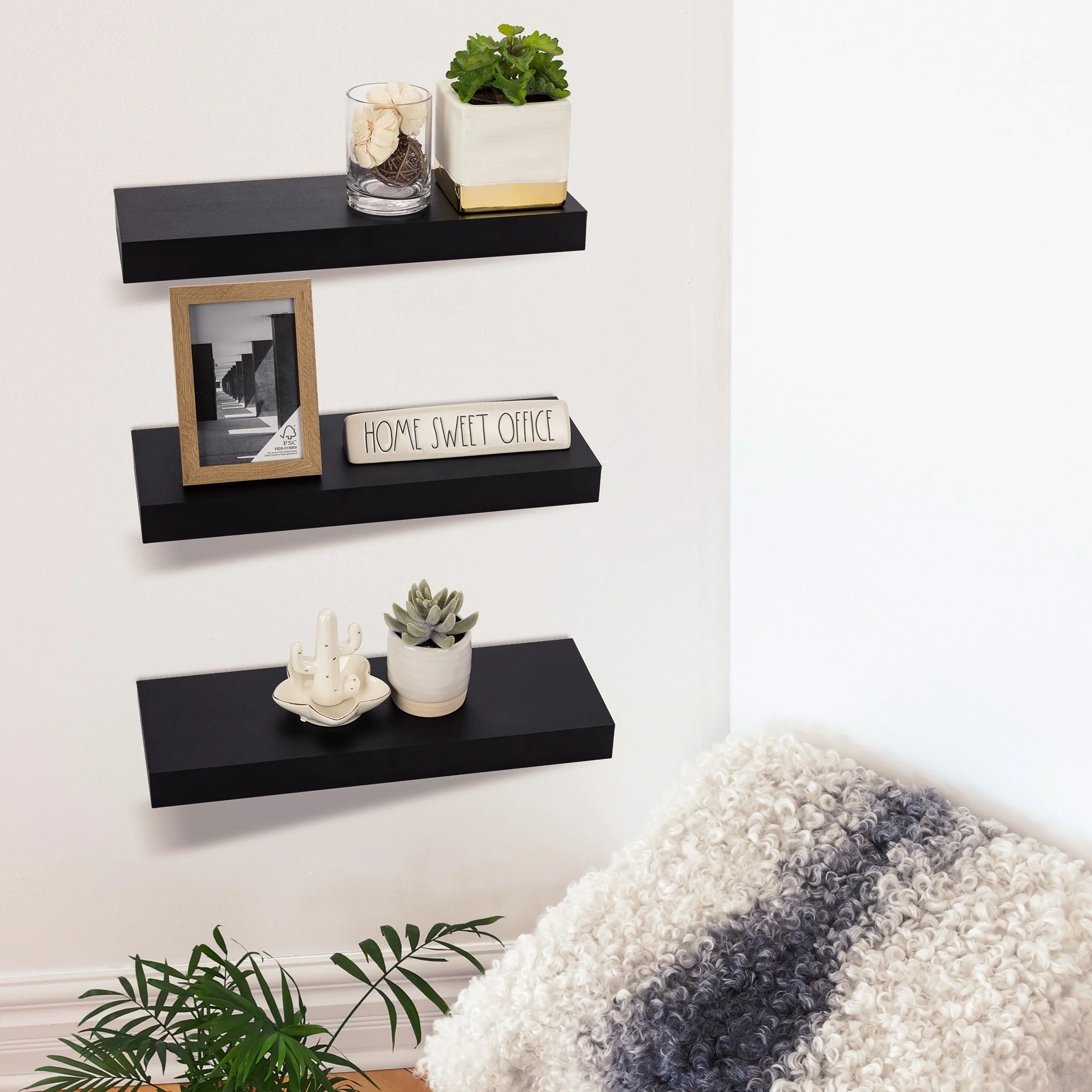 16 Inch Floating Wall Shelves, 3 Pack Farmhouse Hanging Display and Storage Shelves - Image 21