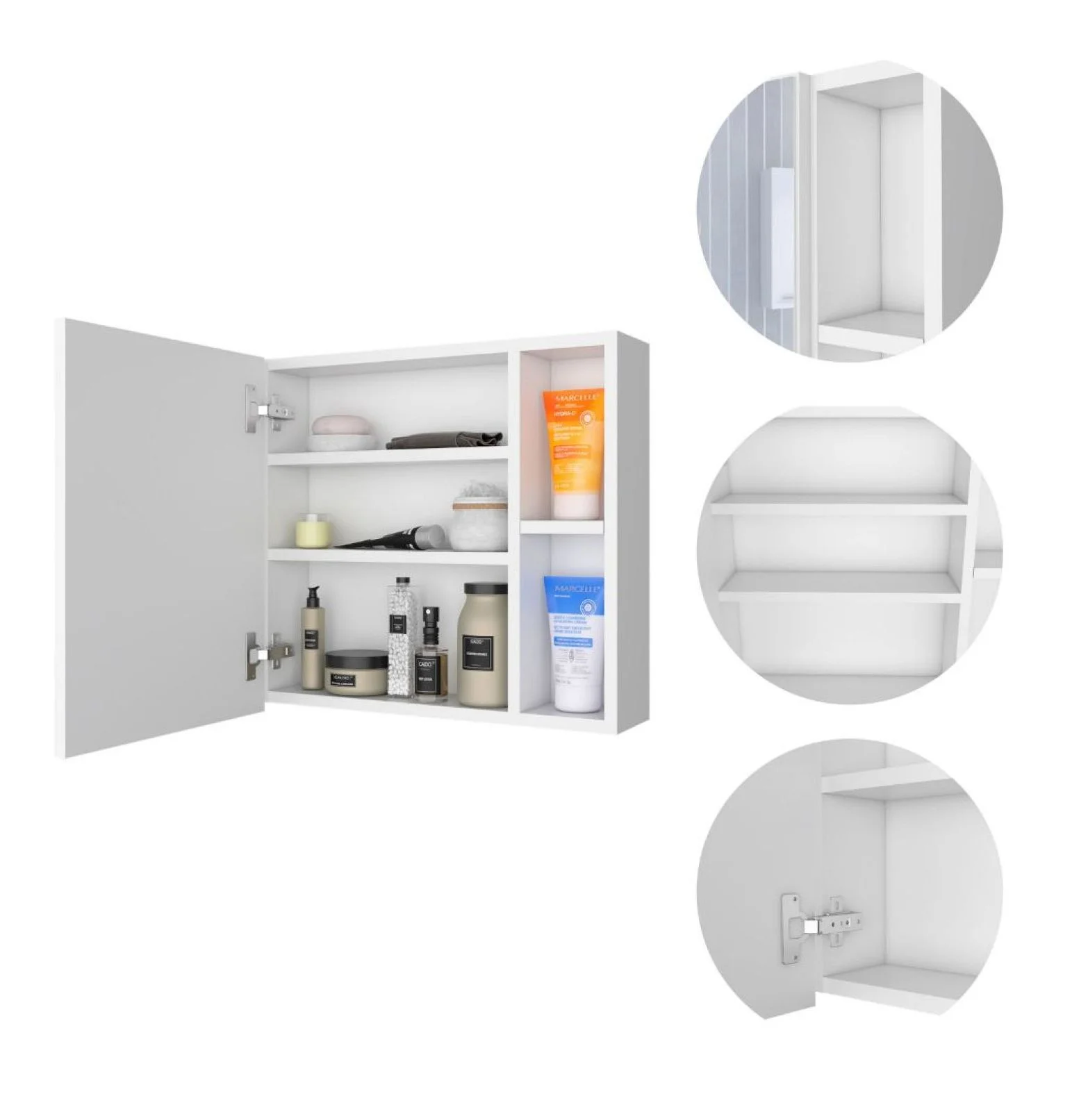 Black Tall Storage Cabinet with 3 Drawers and Adjustable Shelves for Bathroom, Study, Office and Interior, MDF Board with Painted Finish Black + MDF - Image 33