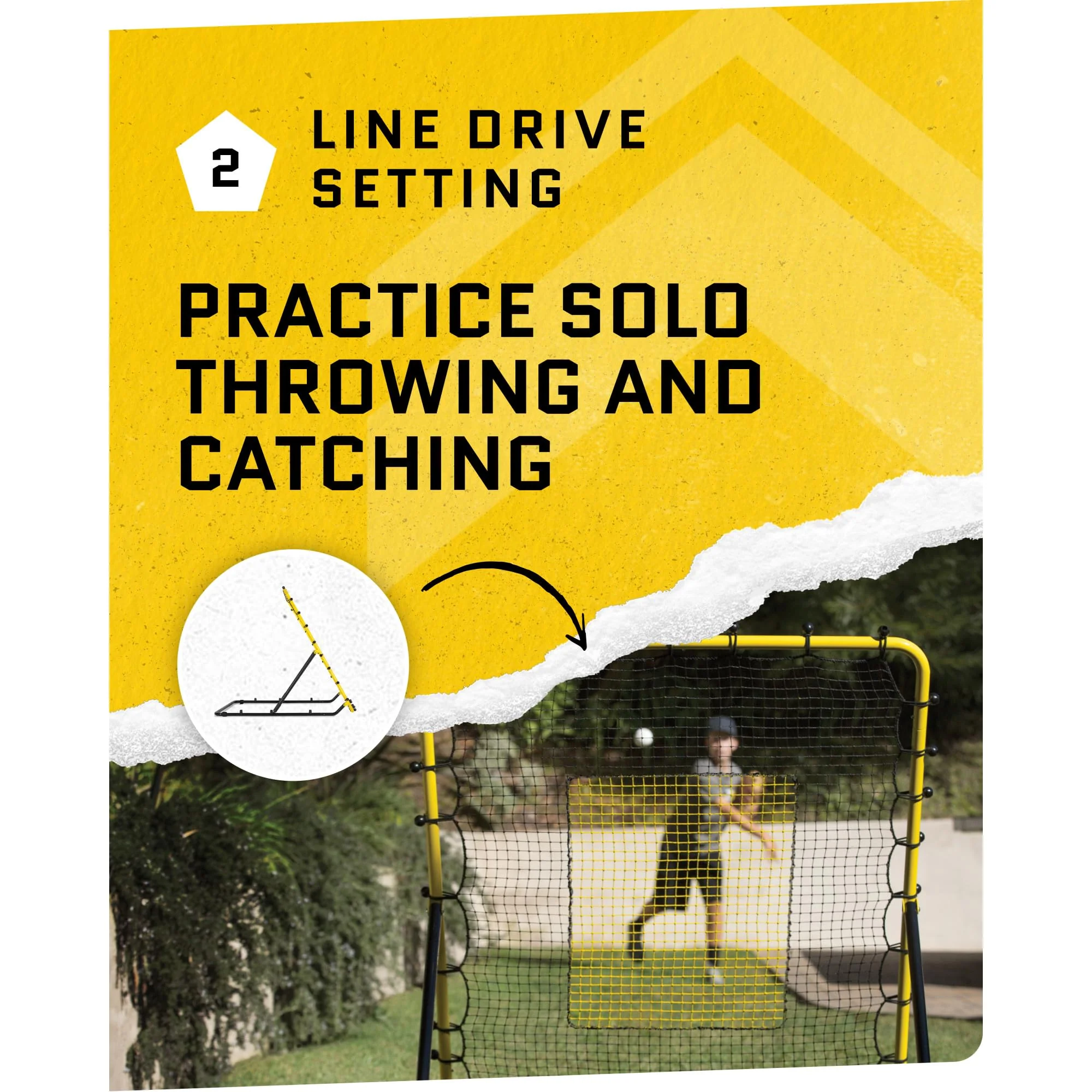 Baseball & Softball Fielding Trainer Rebounder Net, Portable Practice Equipment for Throwing, Catching and Fielding Skills - Image 5