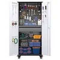 SUPEER 71" Metal Storage Cabinets with Wheels and Pegboards, Industrial Cabinet with 2 Drawers and 2 Adjustable Shelves,, Assembly Required - Image 41