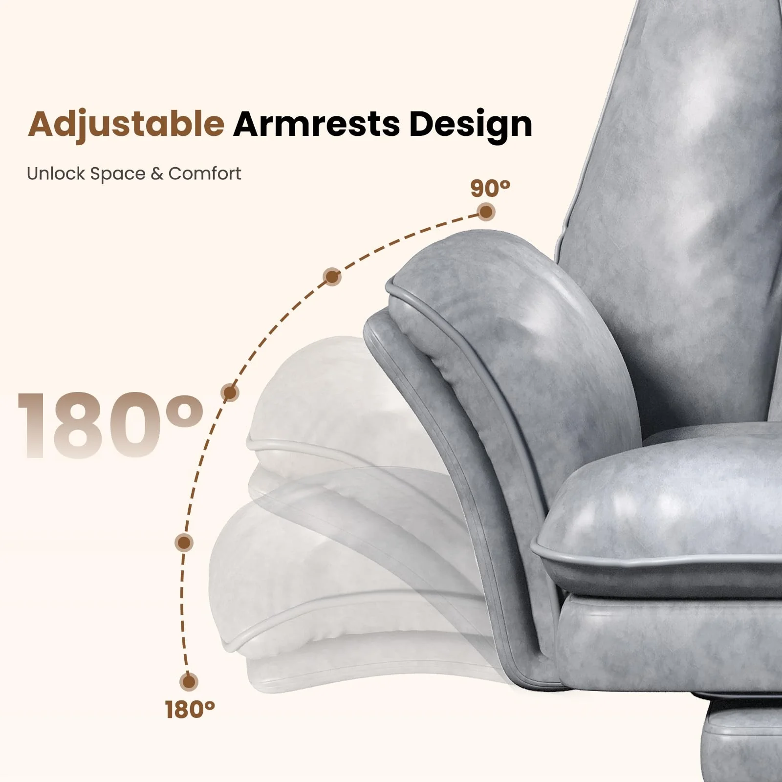 Big and Tall Executive Ergonomic Office Chair, High Back Computer Desk Chair for Home Office and Workspace - Image 9