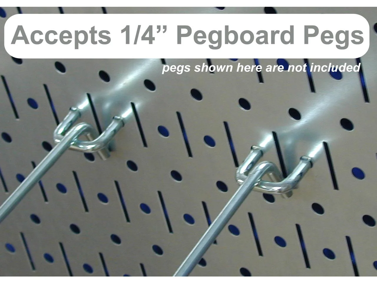 Wall Control Kitchen Pegboard Organizer Pots and Pans Pegboard Pack Storage and Organization Kit with White Pegboard and Blue Accessories - Image 4