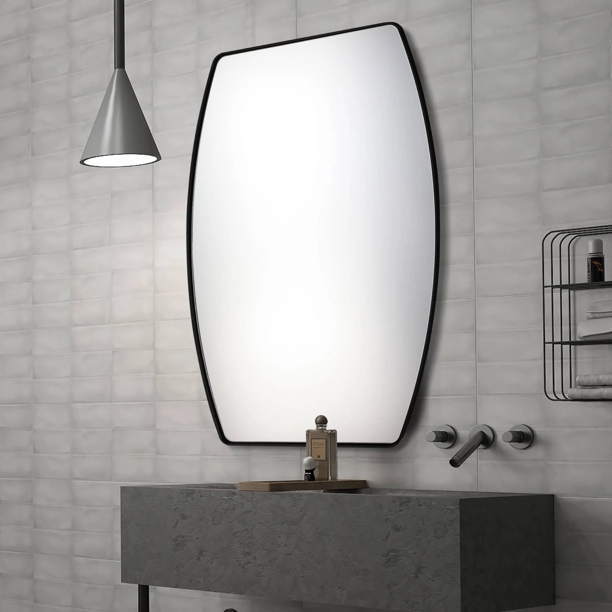 Modern Oblong Metal Wall Mirror, Decorative Elongated Hanging Mirror for Living Room, Bedroom and Entryway - Image 22