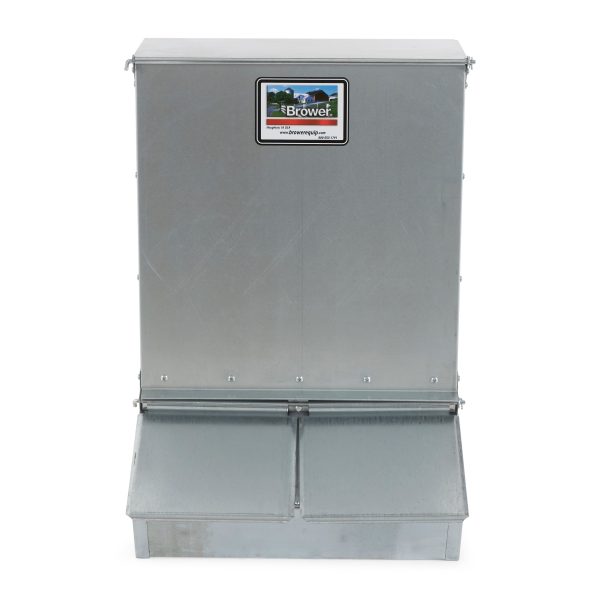 3.7 Bushel 2-Door Hog Feeder – Galvanized Steel Supplement Feeder for 8 Hogs - Image 3