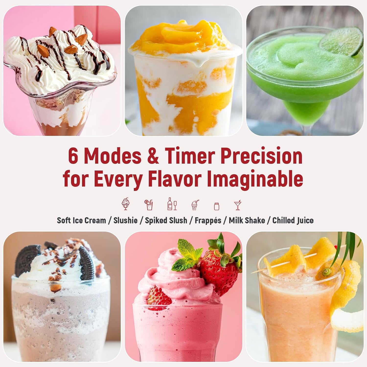 All-In-One Slushie Maker, Frozen Drink Machine for Smoothies, Milkshakes and Ice Cream - Image 5
