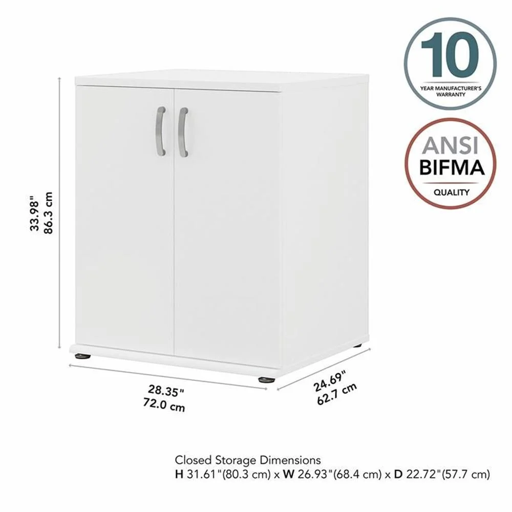 Pemberly Row Garage Storage Cabinet with Doors in White - Engineered Wood - Image 11
