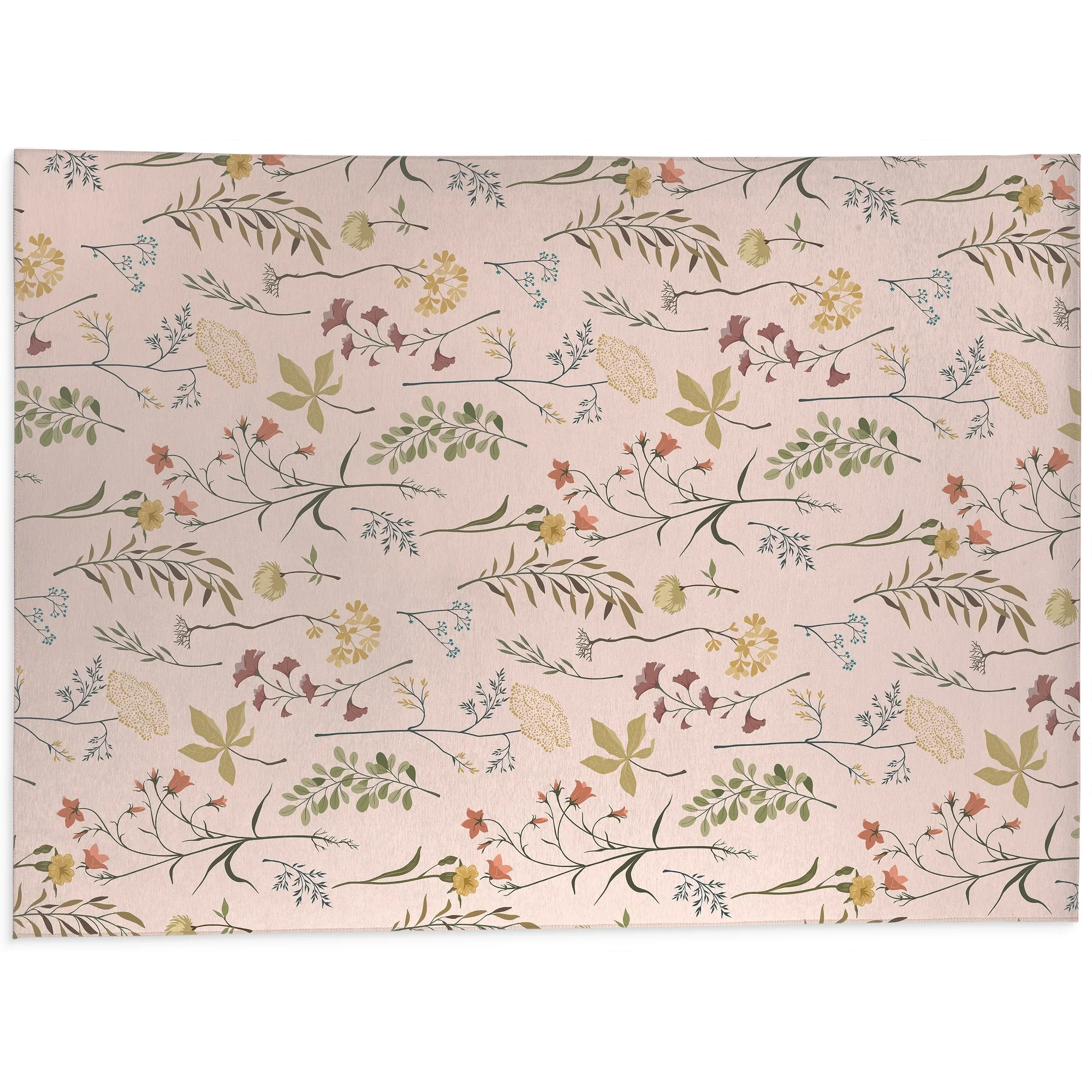 Fall Botanical Floral Kitchen Mat, Decorative Anti Fatigue Non Slip Floor Rug for Kitchen and Home Decor