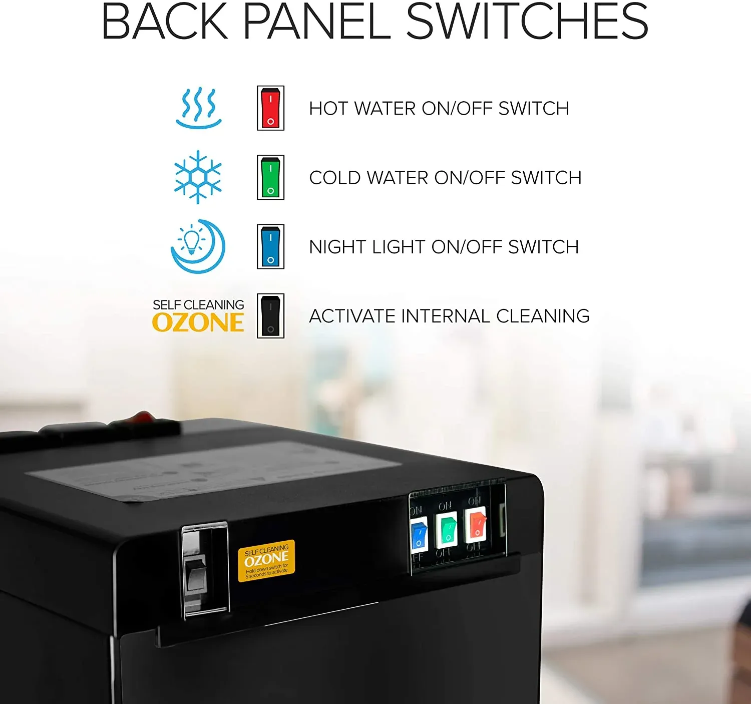 Self Cleaning Bottom Loading Water Cooler Water Dispenser- 3 Temperature Settings - Image 7