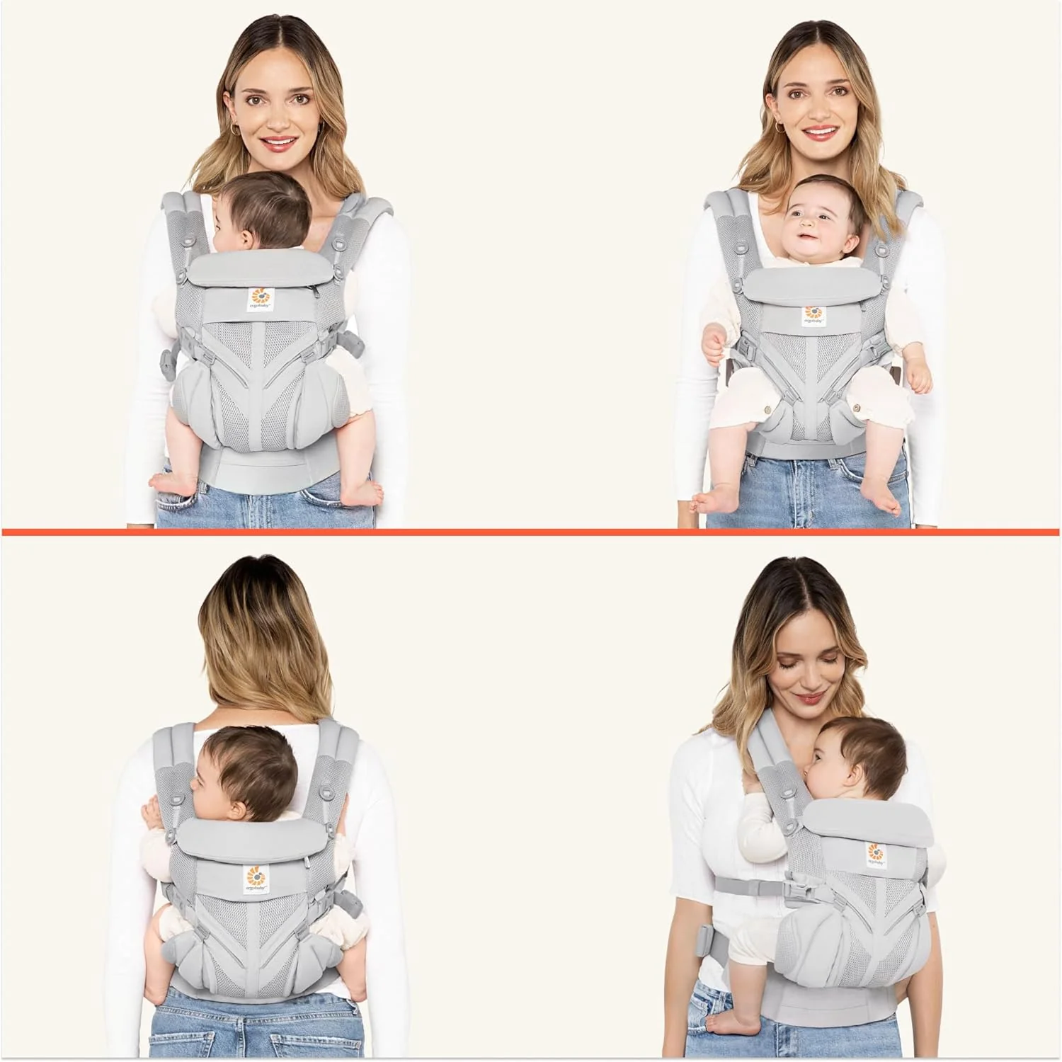 ERGOBABY Omni Classic All-Position Baby Carrier, Pearl Grey - Image 2