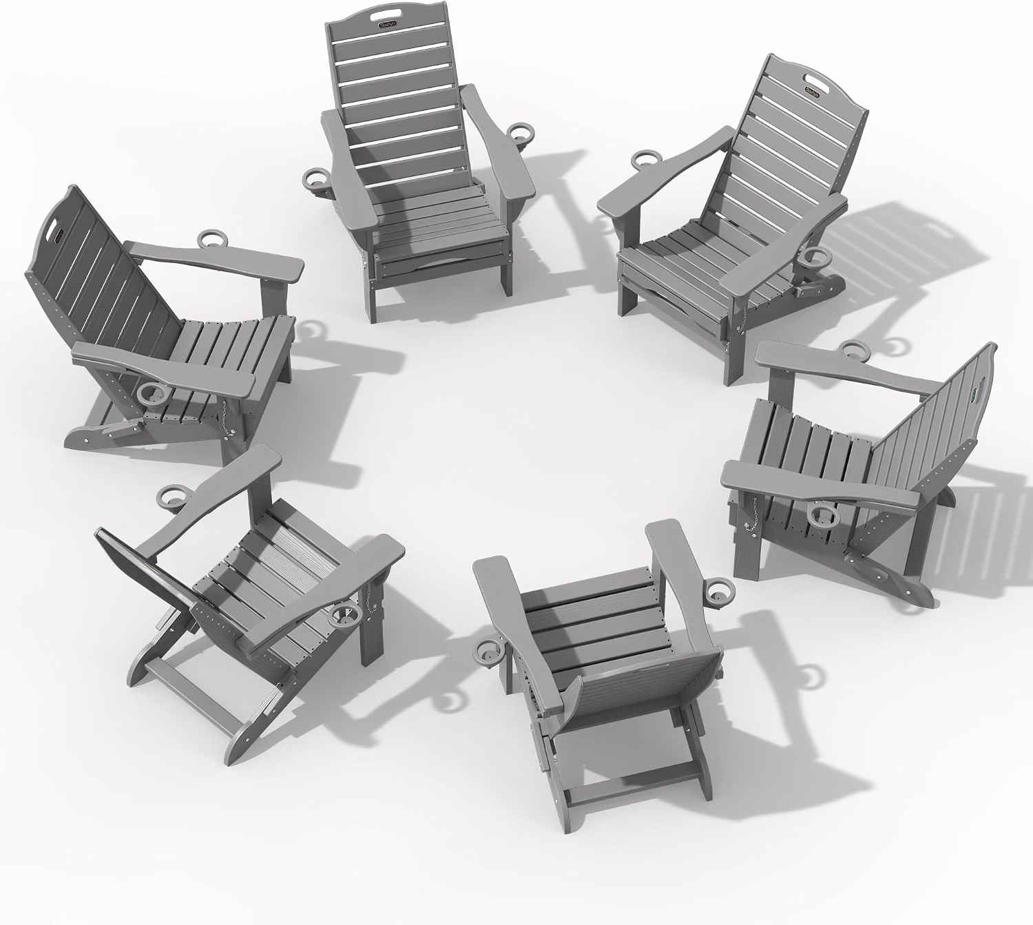 Adjustable Adirondack Chair, Outdoor Fire Pit Chair, Navy Blue - Image 14