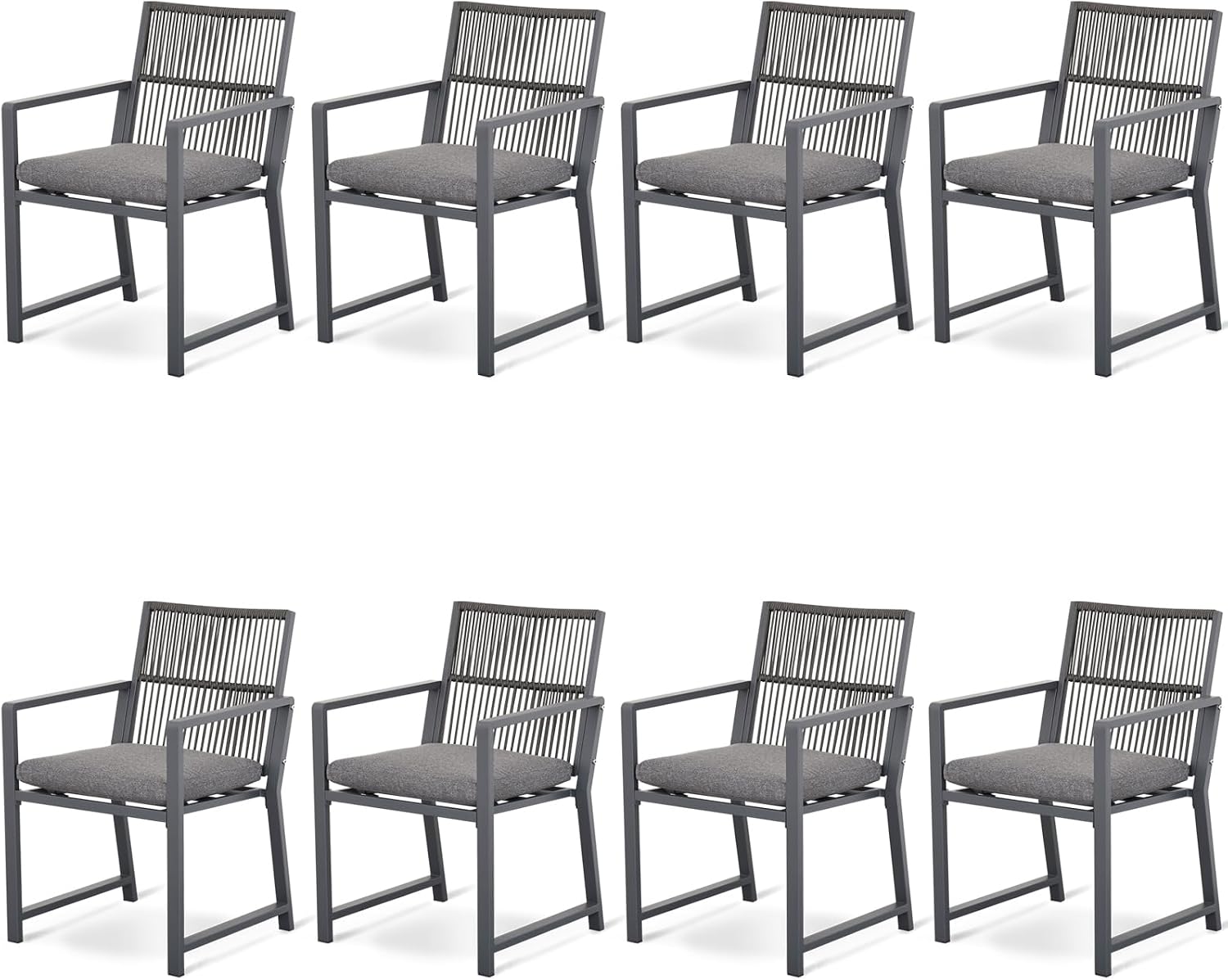 Outdoor HDPE Patio Dining Chairs ,400Lbs,Black,Set of 2 - Image 28