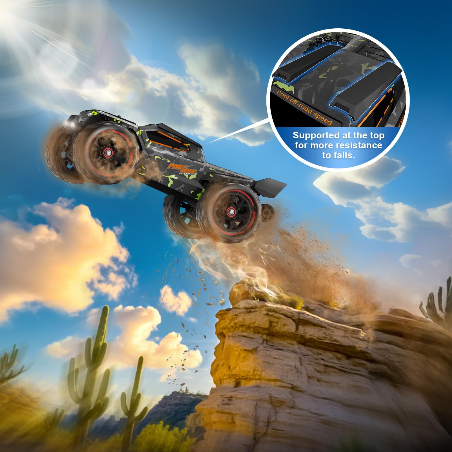 1/16 RTR Brushless Fast RC Cars, 42mph with 2 Batteries - Image 4