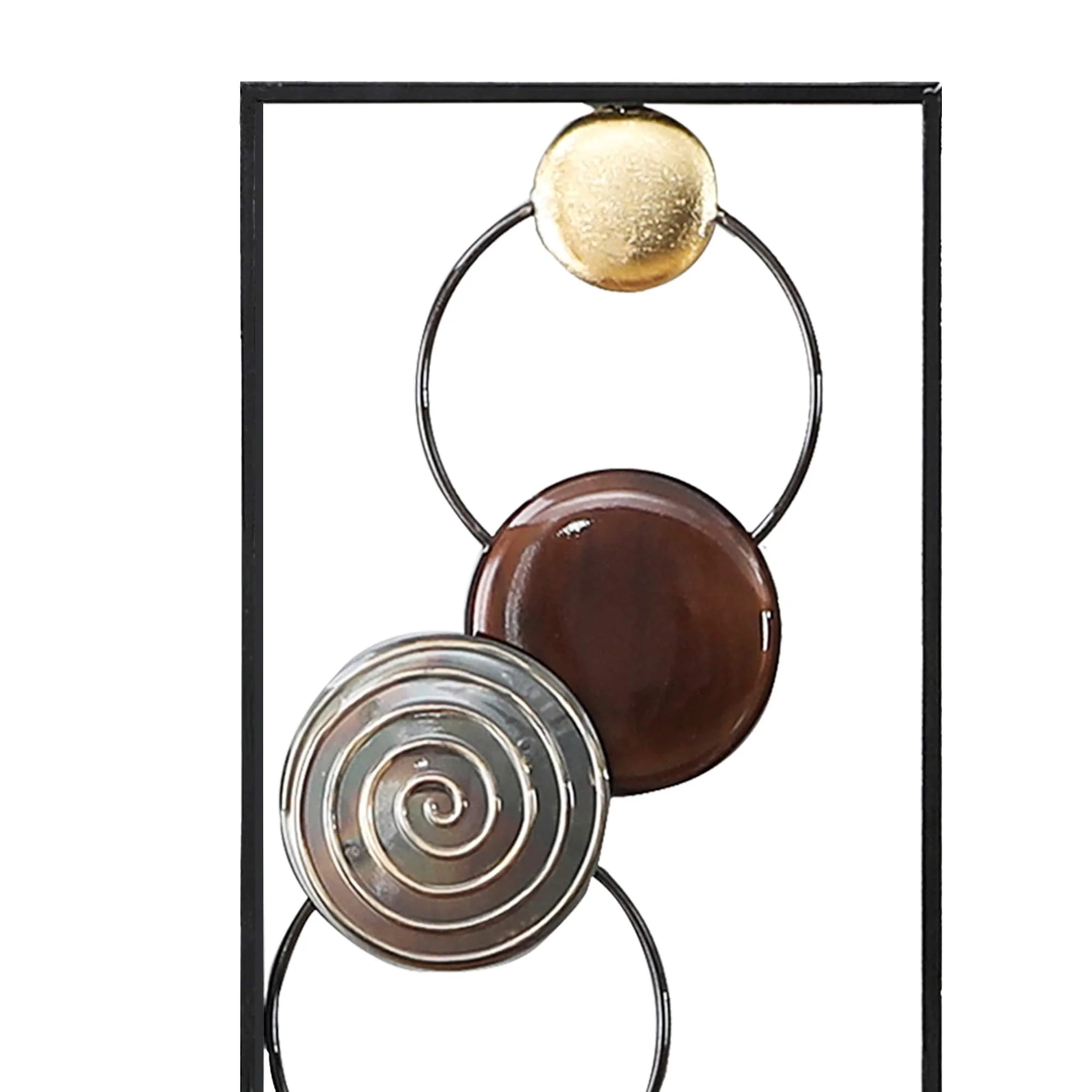 Set of 2 Modern Gold and Brown Metal Wall Decor, Abstract Decorative Wall Art for Living Room, Bedroom and Home Decoration - Image 8