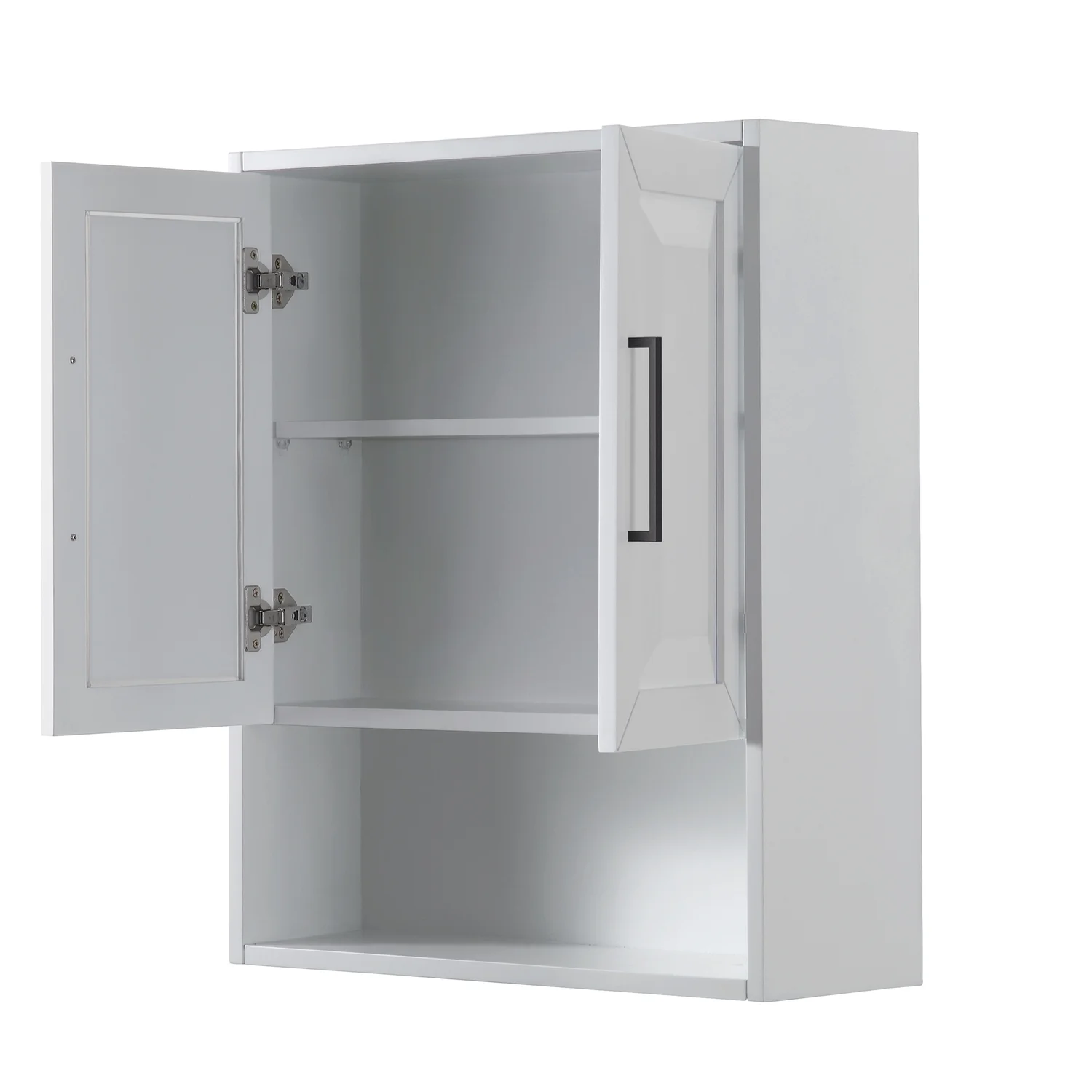 Wyndham Collection Daria Over-the-Toilet Bathroom Wall-Mounted Storage Cabinet in Dark Espresso with Matte Black Trim - Image 16